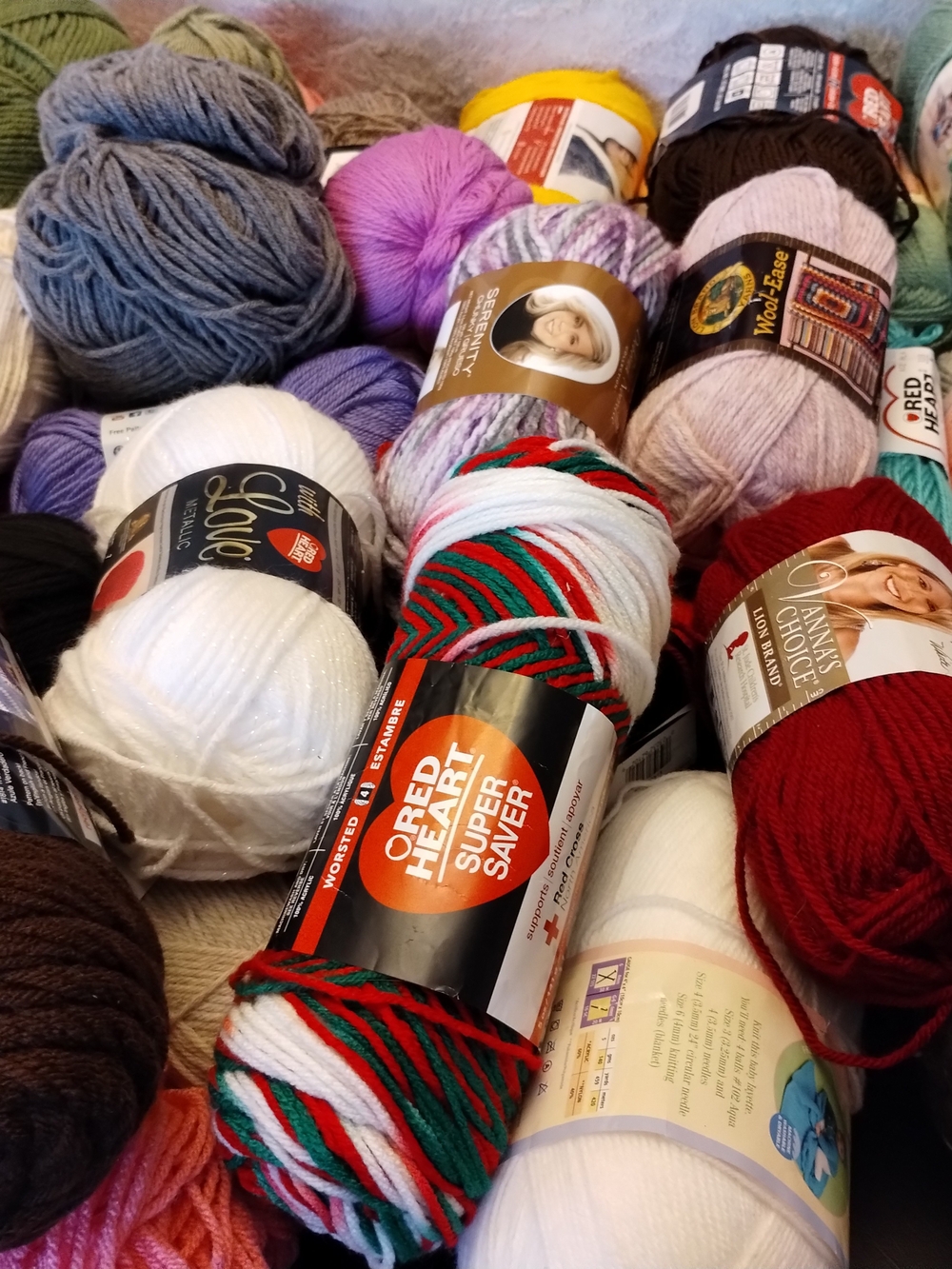 28 Full Rolls Of Yarn With 14 Partials Lot Many Retired Colors And Materials